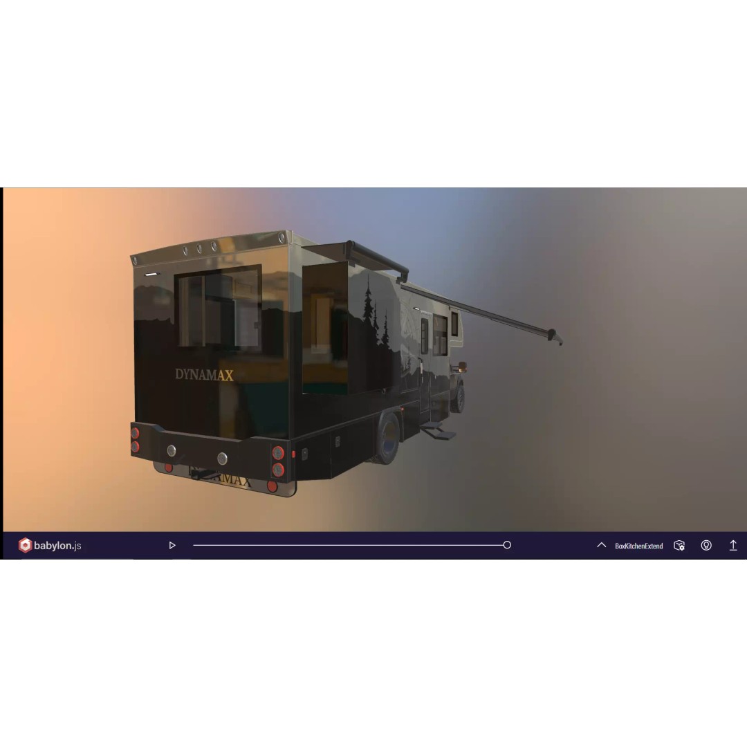 Low-Poly Motorhome 3D Model – Animated RV Asset, Game Ready GLB - View 40
