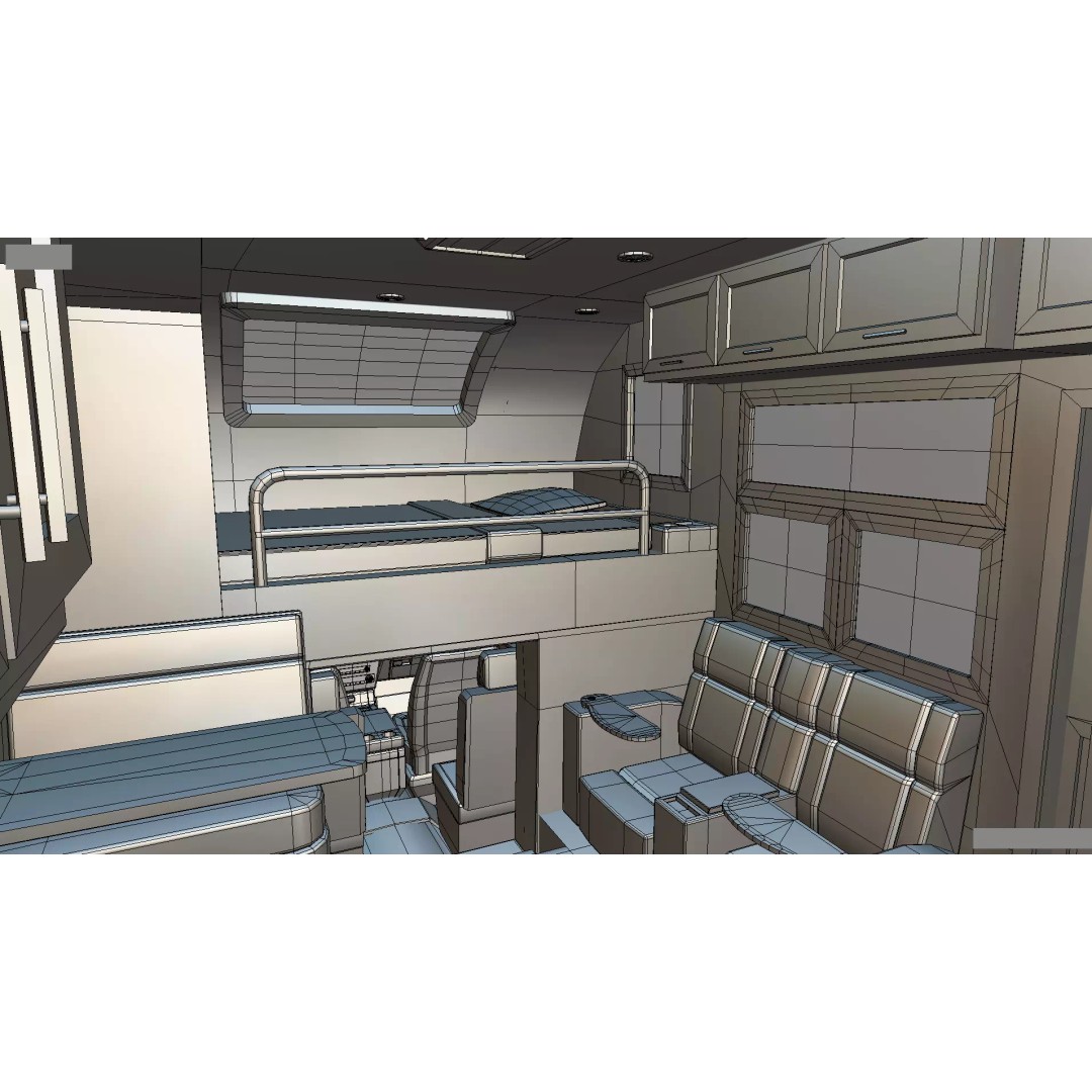 Low-Poly Motorhome 3D Model – Animated RV Asset, Game Ready GLB - View 43