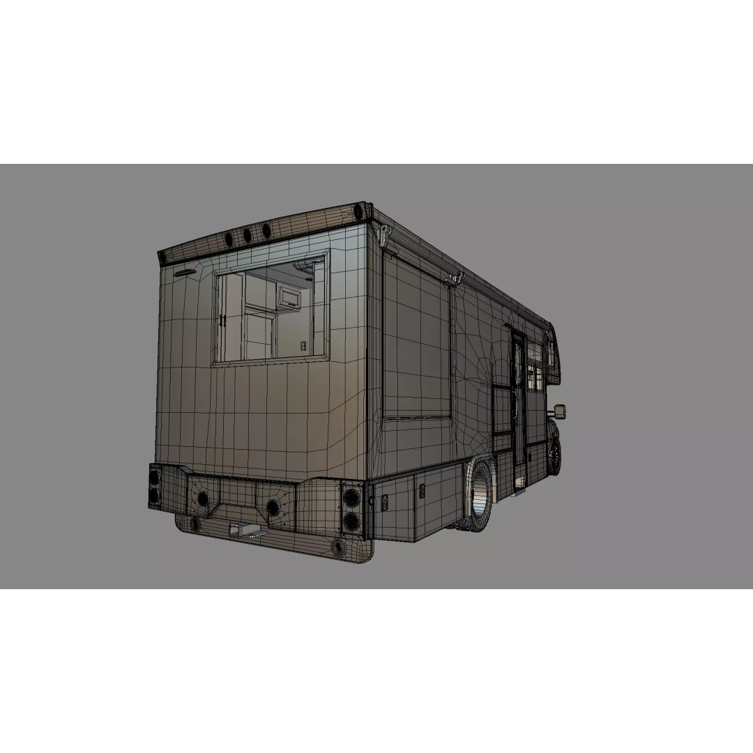 Low-Poly Motorhome 3D Model – Animated RV Asset, Game Ready GLB - View 52