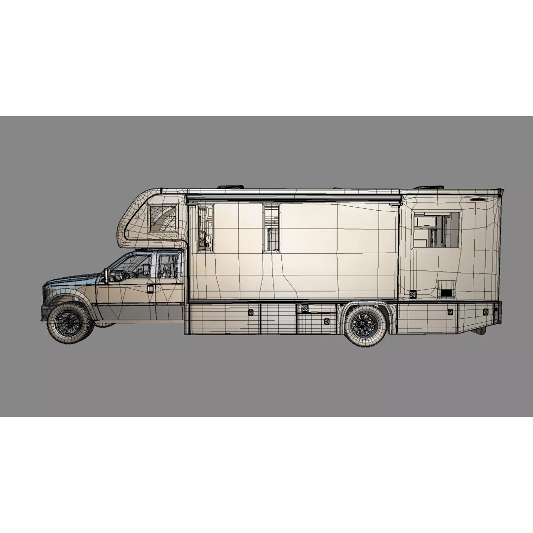 Low-Poly Motorhome 3D Model – Animated RV Asset, Game Ready GLB - View 56