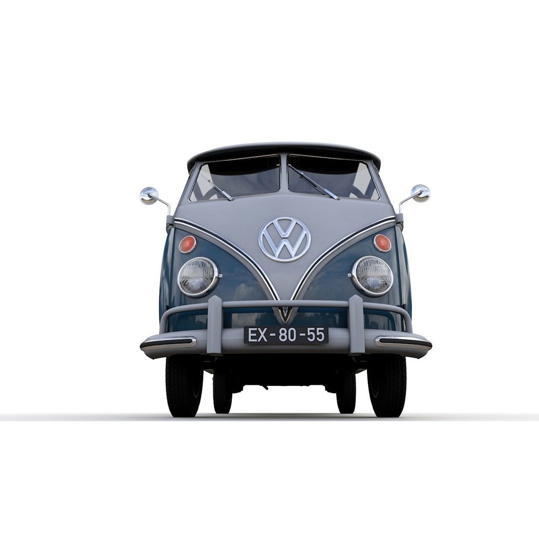 Volkswagen T1 Microbus Deluxe 1966 3D Model – High Poly Game Asset, FBX - View 11