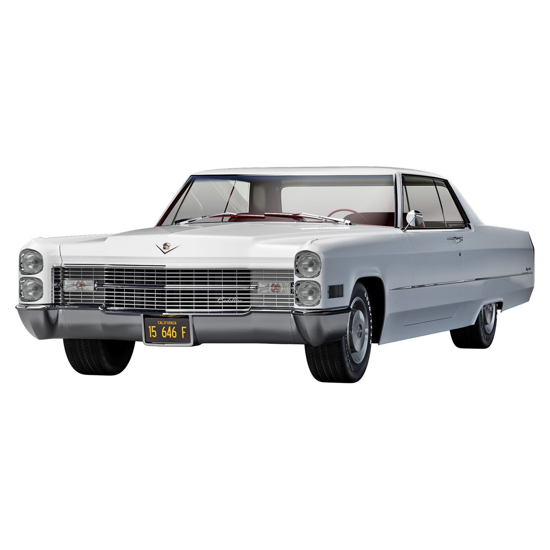 Cadillac Coupe De Ville 1966 3D Model – High Poly Luxury Car, FBX, OBJ - View 10