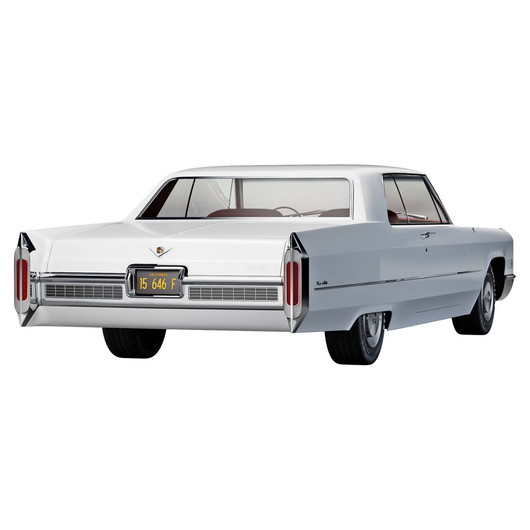 Cadillac Coupe De Ville 1966 3D Model – High Poly Luxury Car, FBX, OBJ - View 12