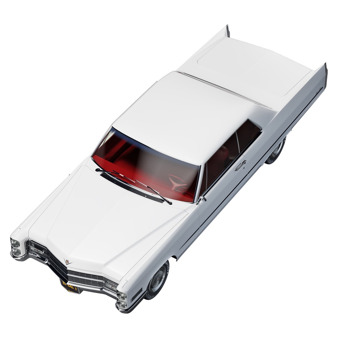 Cadillac Coupe De Ville 1966 3D Model – High Poly Luxury Car, FBX, OBJ - View 14