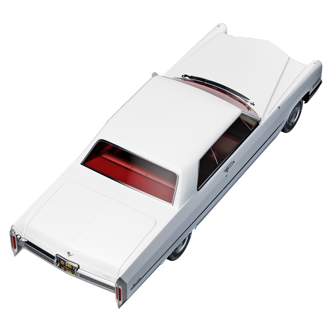 Cadillac Coupe De Ville 1966 3D Model – High Poly Luxury Car, FBX, OBJ - View 16