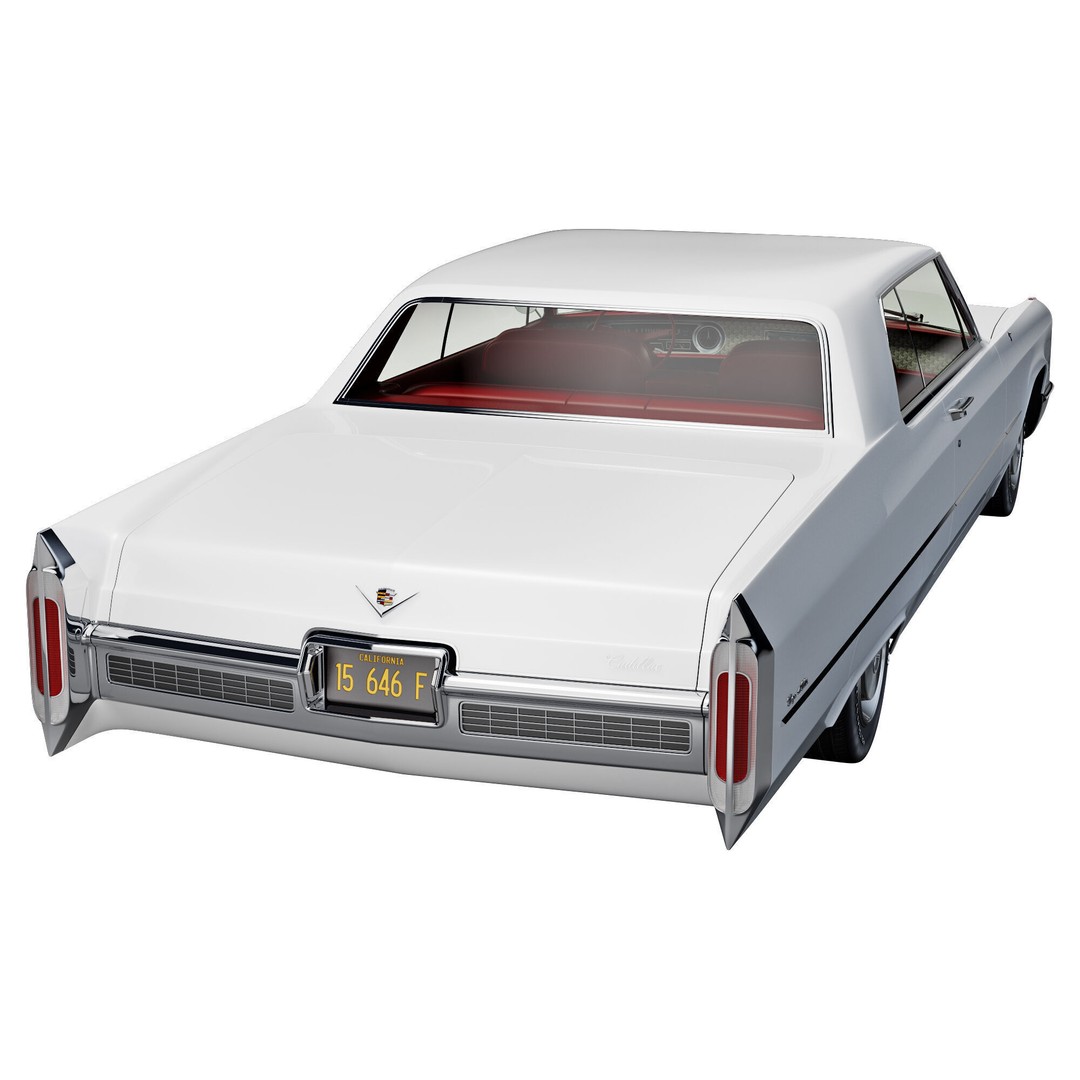 Cadillac Coupe De Ville 1966 3D Model – High Poly Luxury Car, FBX, OBJ - View 23
