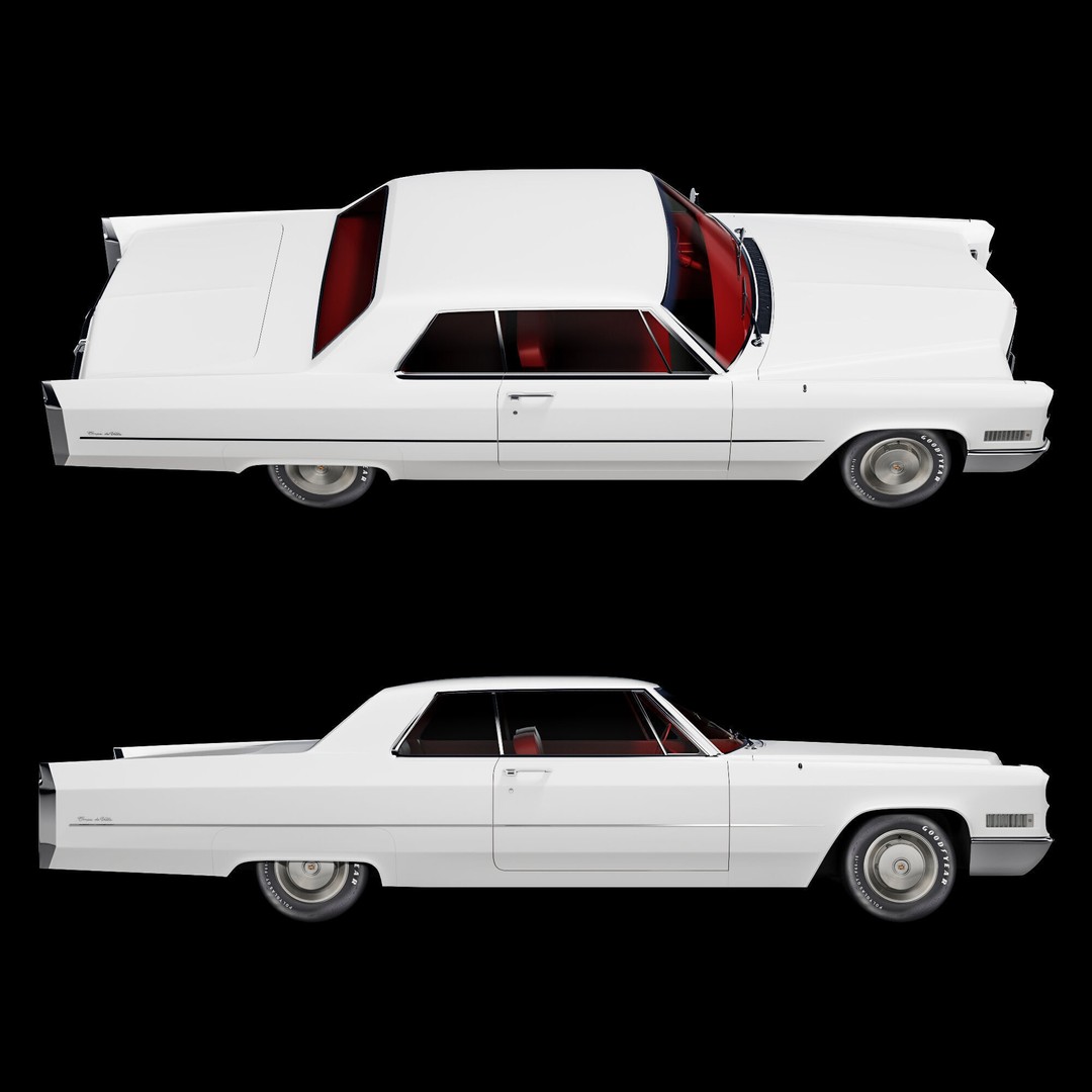 Cadillac Coupe De Ville 1966 3D Model – High Poly Luxury Car, FBX, OBJ - View 31