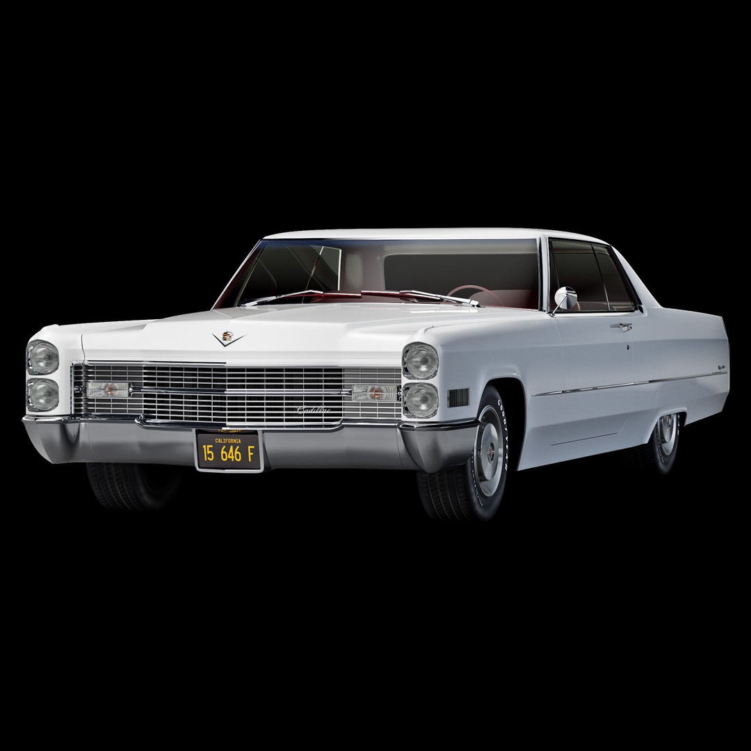 Cadillac Coupe De Ville 1966 3D Model – High Poly Luxury Car, FBX, OBJ - View 37