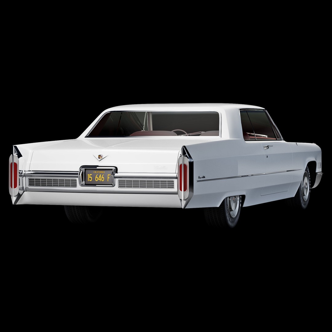 Cadillac Coupe De Ville 1966 3D Model – High Poly Luxury Car, FBX, OBJ - View 38