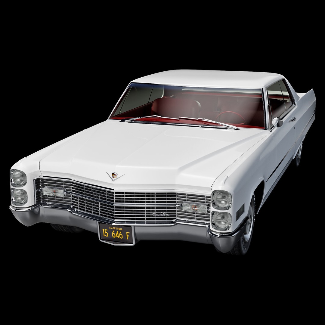 Cadillac Coupe De Ville 1966 3D Model – High Poly Luxury Car, FBX, OBJ - View 46