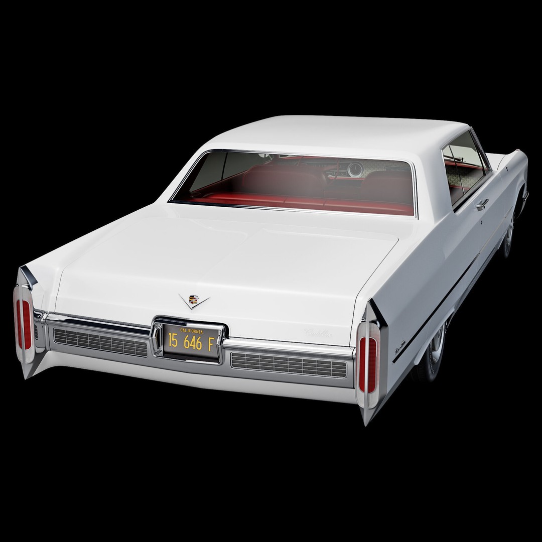 Cadillac Coupe De Ville 1966 3D Model – High Poly Luxury Car, FBX, OBJ - View 48