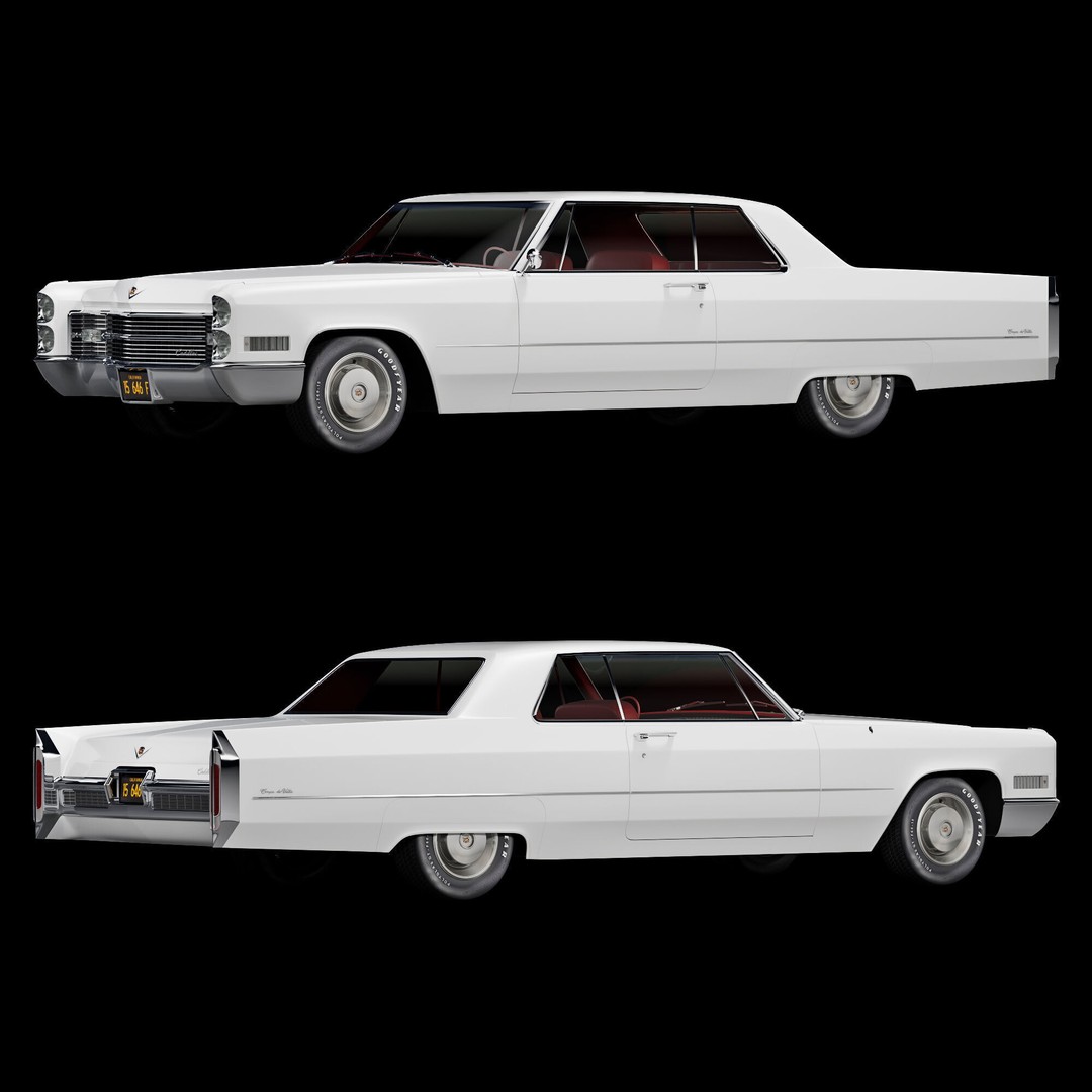Cadillac Coupe De Ville 1966 3D Model – High Poly Luxury Car, FBX, OBJ - View 51