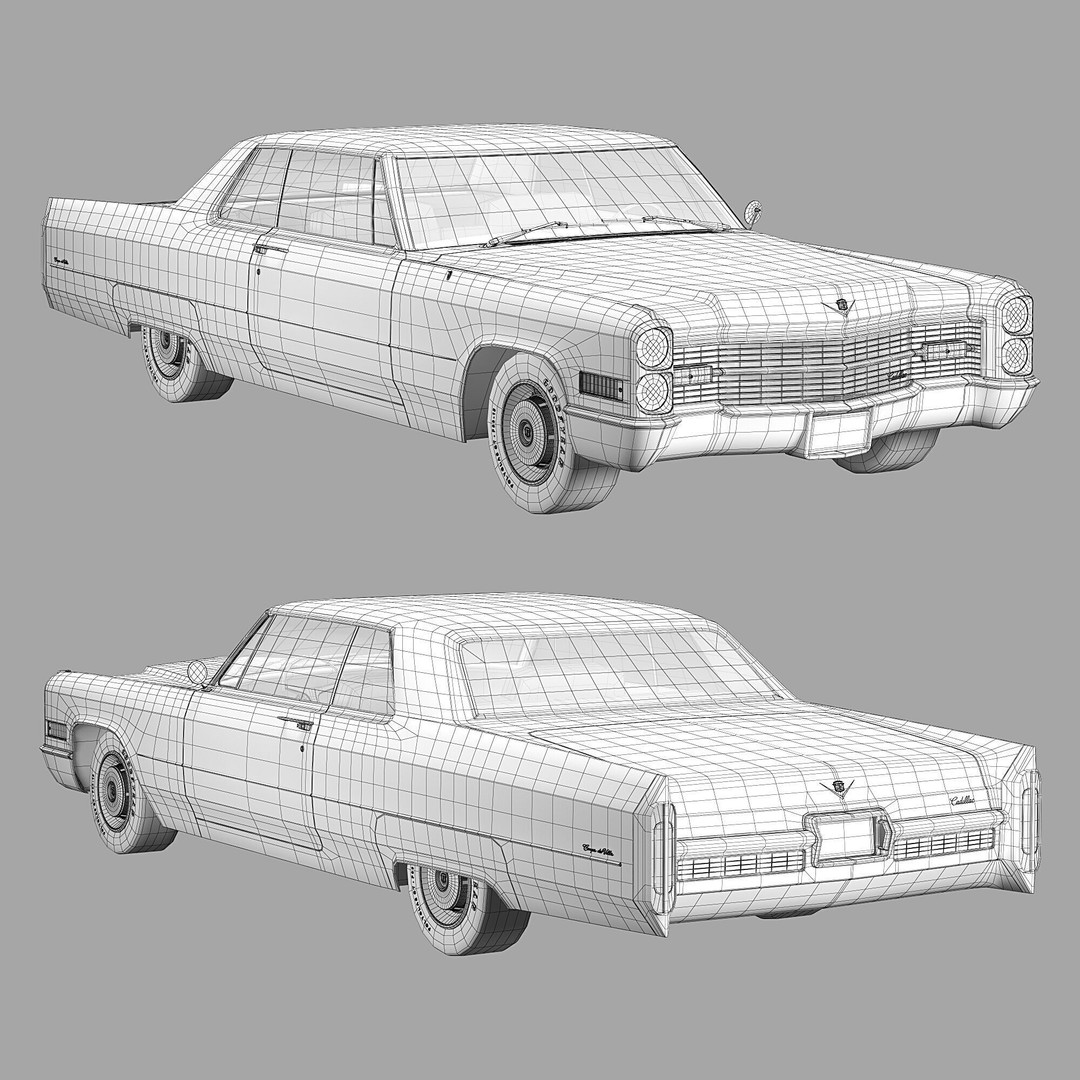 Cadillac Coupe De Ville 1966 3D Model – High Poly Luxury Car, FBX, OBJ - View 52