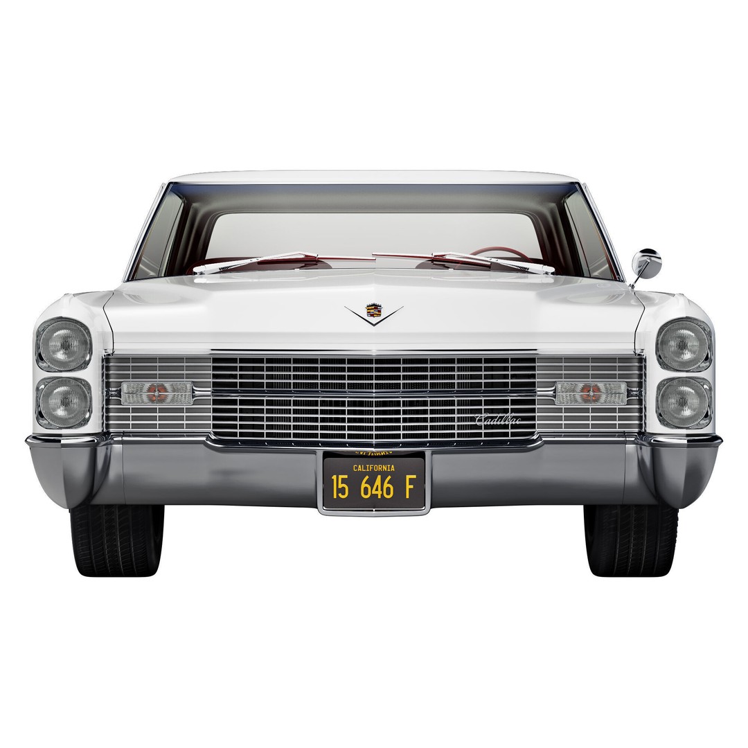 Cadillac Coupe De Ville 1966 3D Model – High Poly Luxury Car, FBX, OBJ - View 7