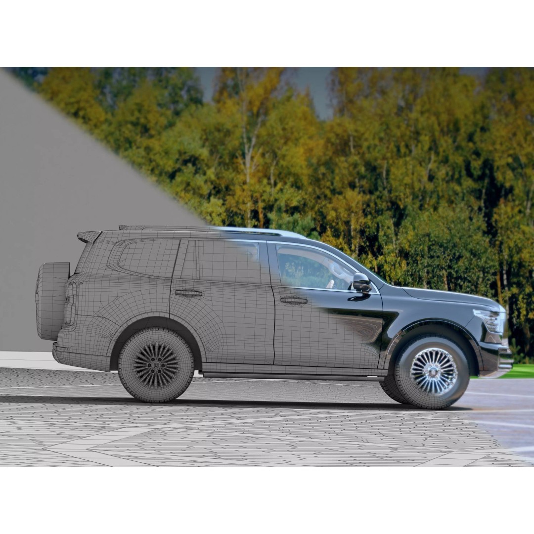 Tank 500 3D Model – Luxury Off-Road SUV, FBX, PBR Textures - View 10