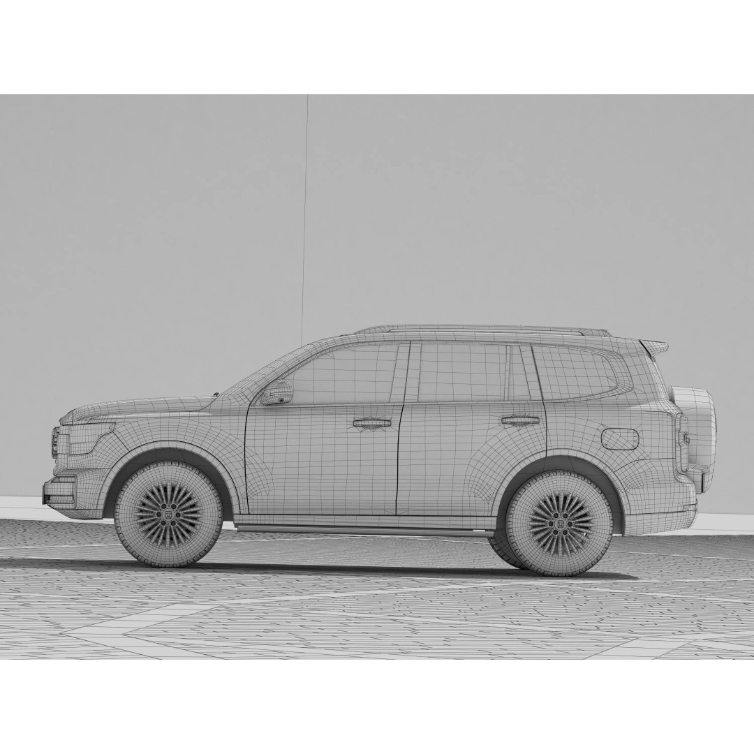 Tank 500 3D Model – Luxury Off-Road SUV, FBX, PBR Textures - View 11