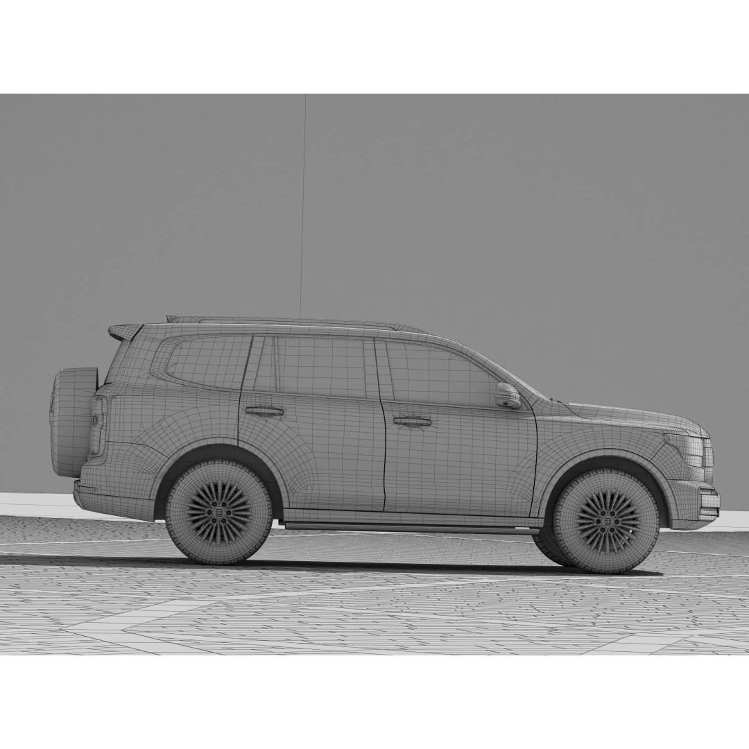 Tank 500 3D Model – Luxury Off-Road SUV, FBX, PBR Textures - View 6