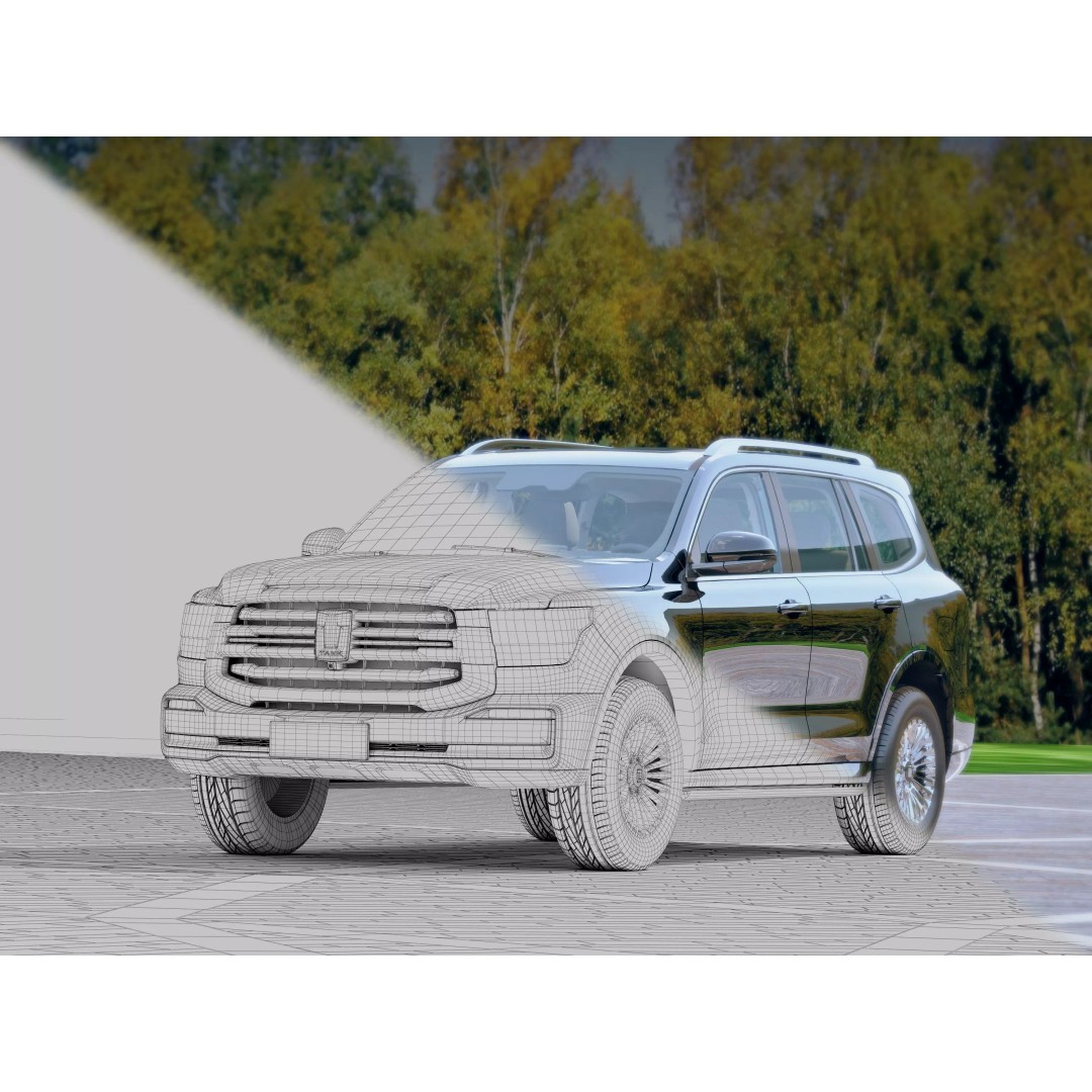 Tank 500 3D Model – Luxury Off-Road SUV, FBX, PBR Textures - View 8