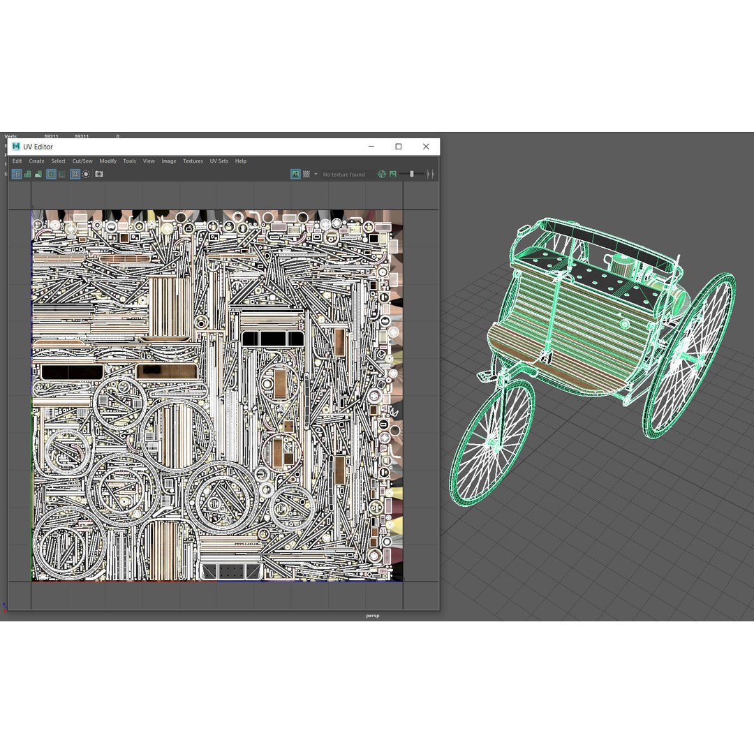 1886 Benz Patent Motorwagen 3D Model – Low Poly Game Asset, FBX