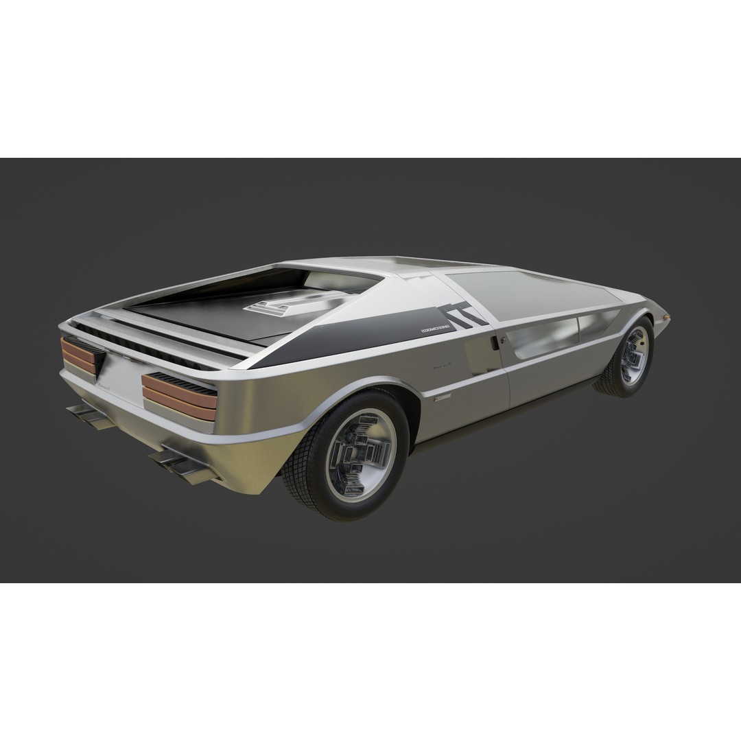 Maserati Boomerang 3D Model – PBR Game-Ready Asset, FBX & OBJ