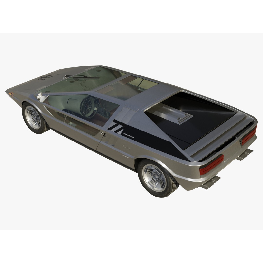 Maserati Boomerang 3D Model – PBR Game-Ready Asset, FBX & OBJ - View 10