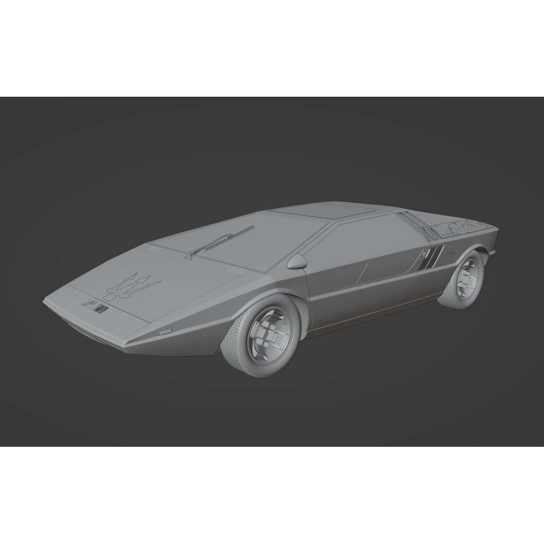 Maserati Boomerang 3D Model – PBR Game-Ready Asset, FBX & OBJ - View 12