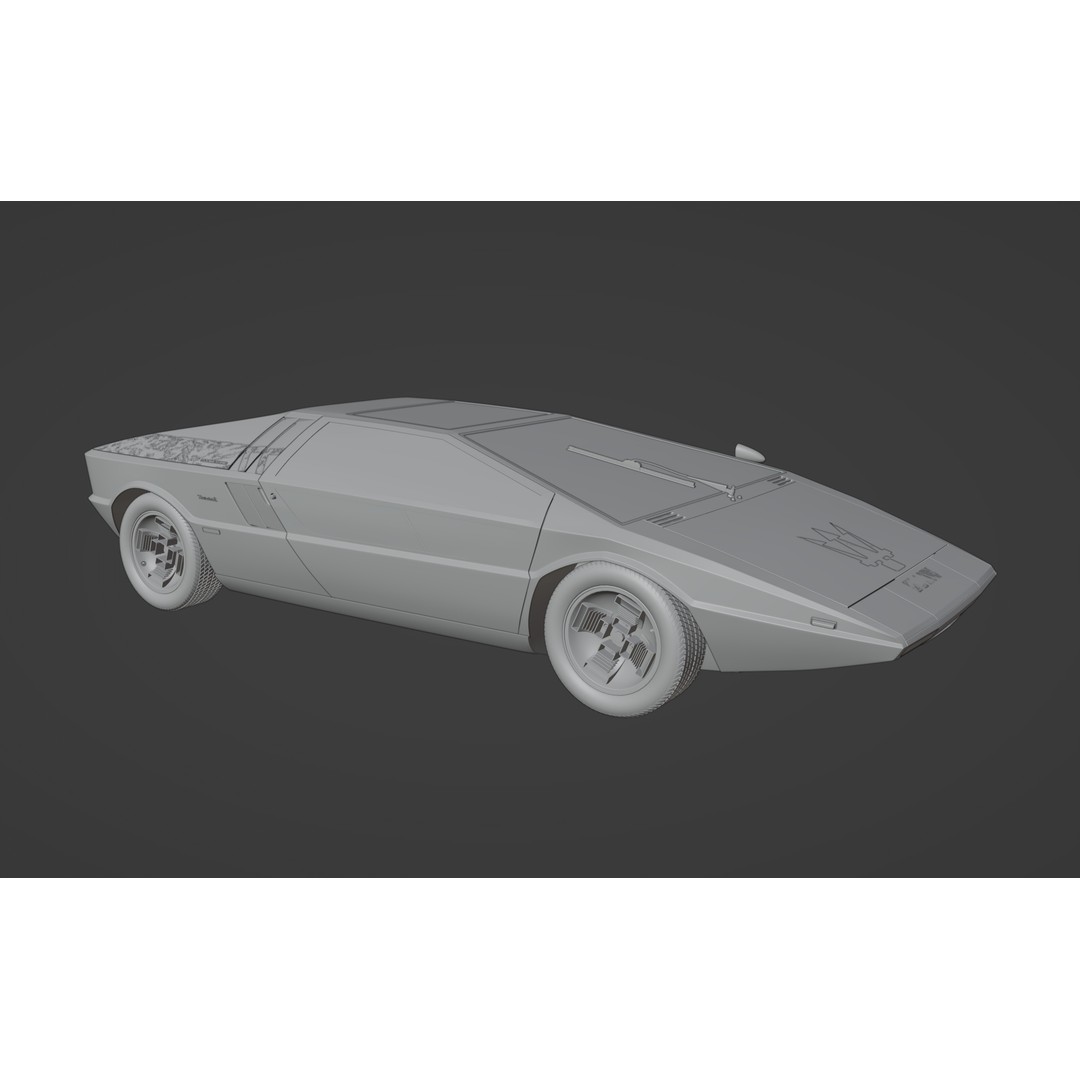 Maserati Boomerang 3D Model – PBR Game-Ready Asset, FBX & OBJ - View 13