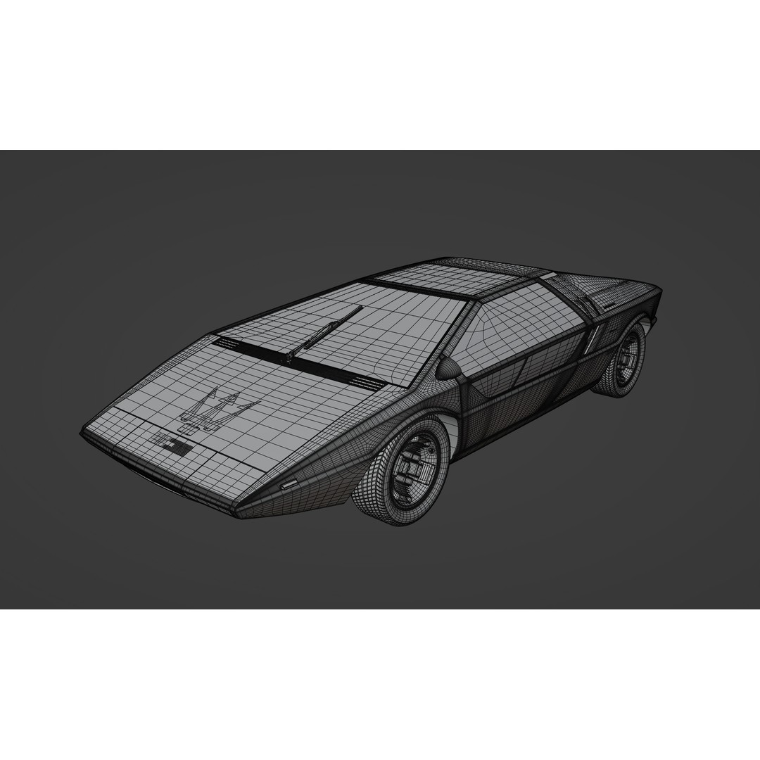 Maserati Boomerang 3D Model – PBR Game-Ready Asset, FBX & OBJ - View 15