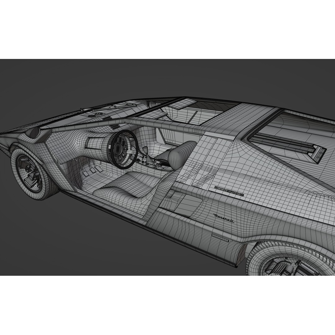 Maserati Boomerang 3D Model – PBR Game-Ready Asset, FBX & OBJ - View 16