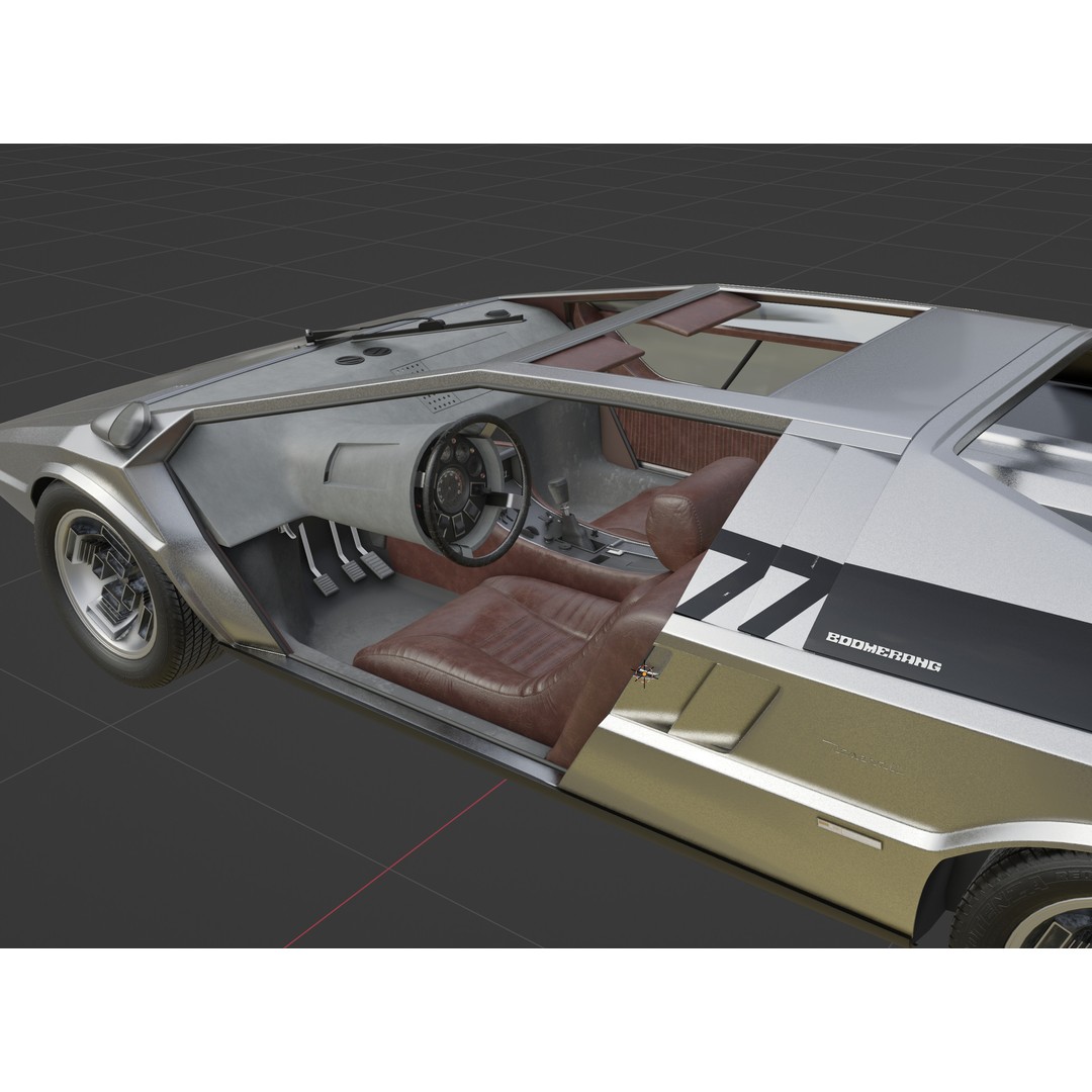 Maserati Boomerang 3D Model – PBR Game-Ready Asset, FBX & OBJ - View 17