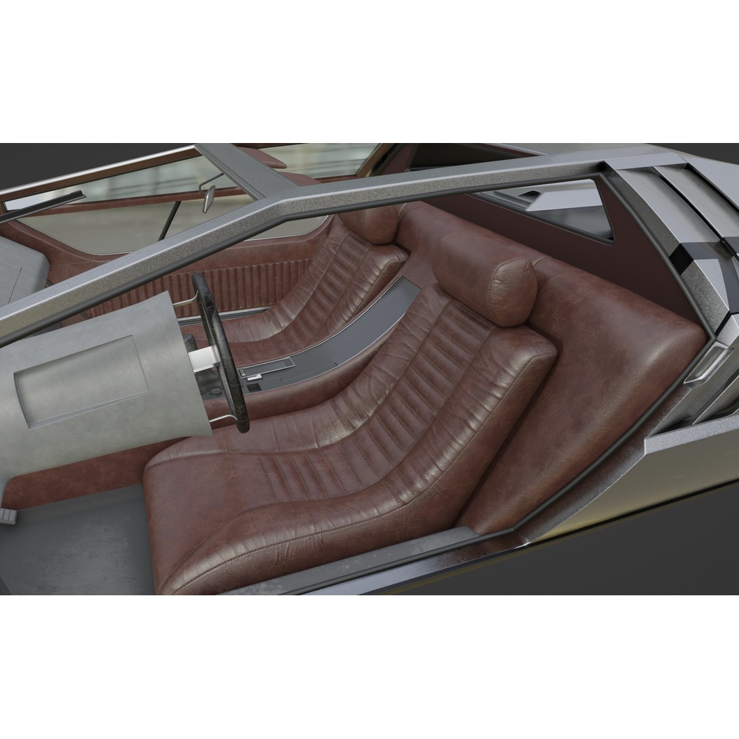 Maserati Boomerang 3D Model – PBR Game-Ready Asset, FBX & OBJ - View 18