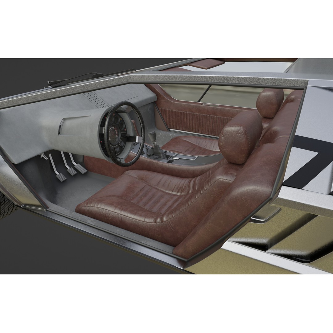 Maserati Boomerang 3D Model – PBR Game-Ready Asset, FBX & OBJ - View 19