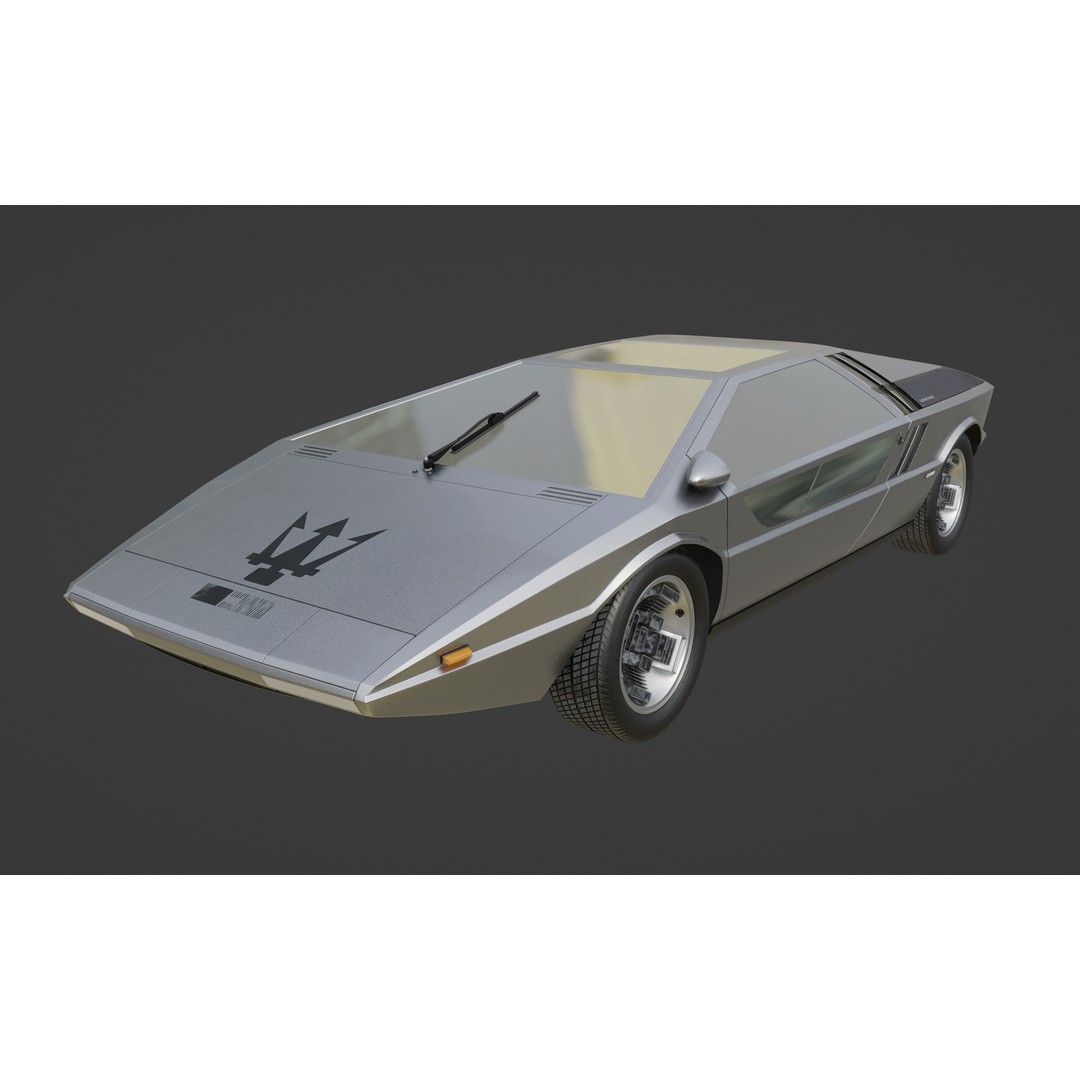 Maserati Boomerang 3D Model – PBR Game-Ready Asset, FBX & OBJ - View 20