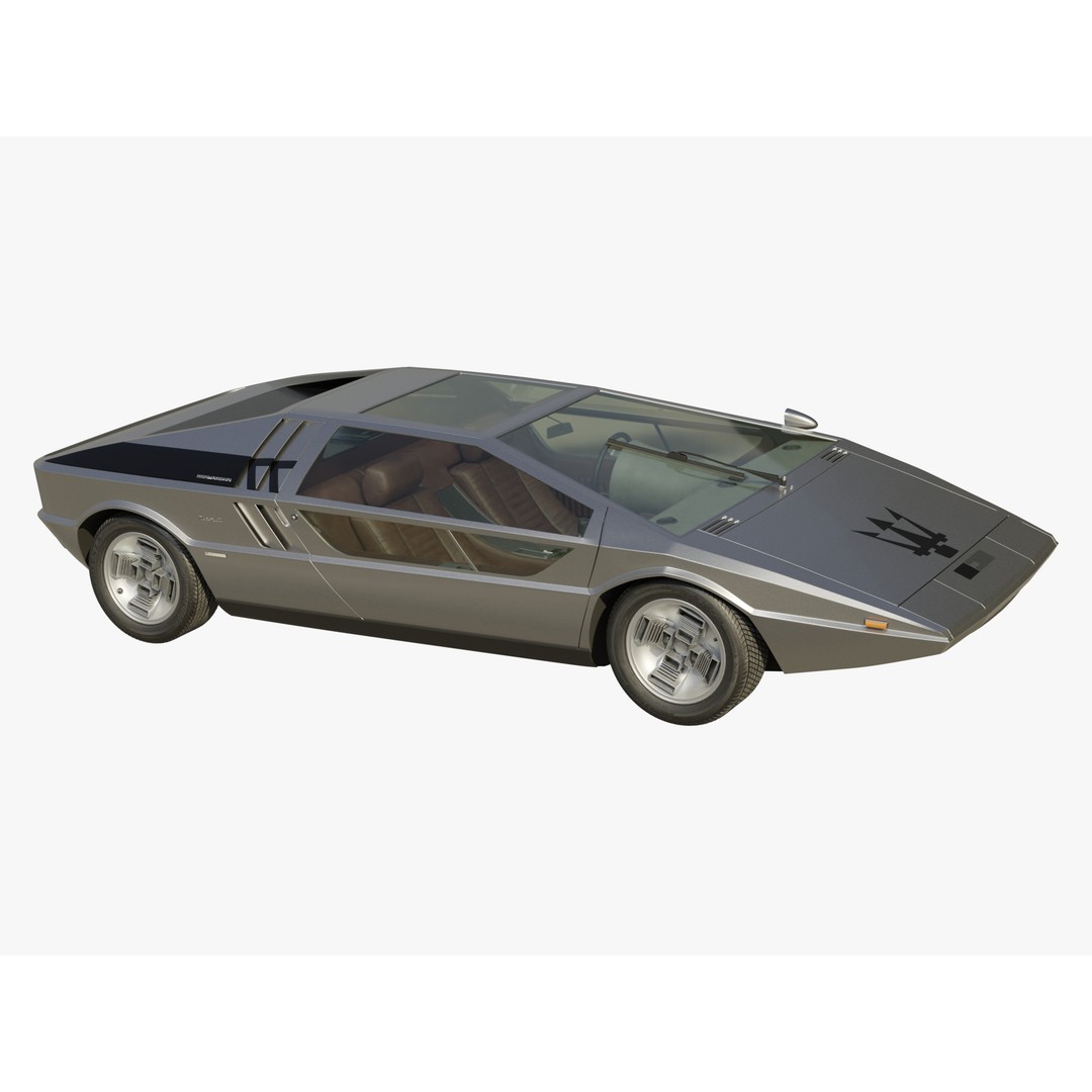 Maserati Boomerang 3D Model – PBR Game-Ready Asset, FBX & OBJ - View 3