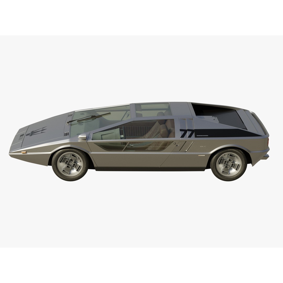 Maserati Boomerang 3D Model – PBR Game-Ready Asset, FBX & OBJ - View 6