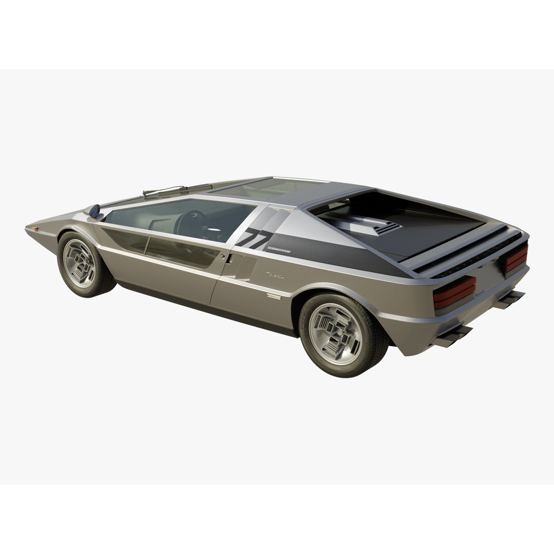 Maserati Boomerang 3D Model – PBR Game-Ready Asset, FBX & OBJ - View 8