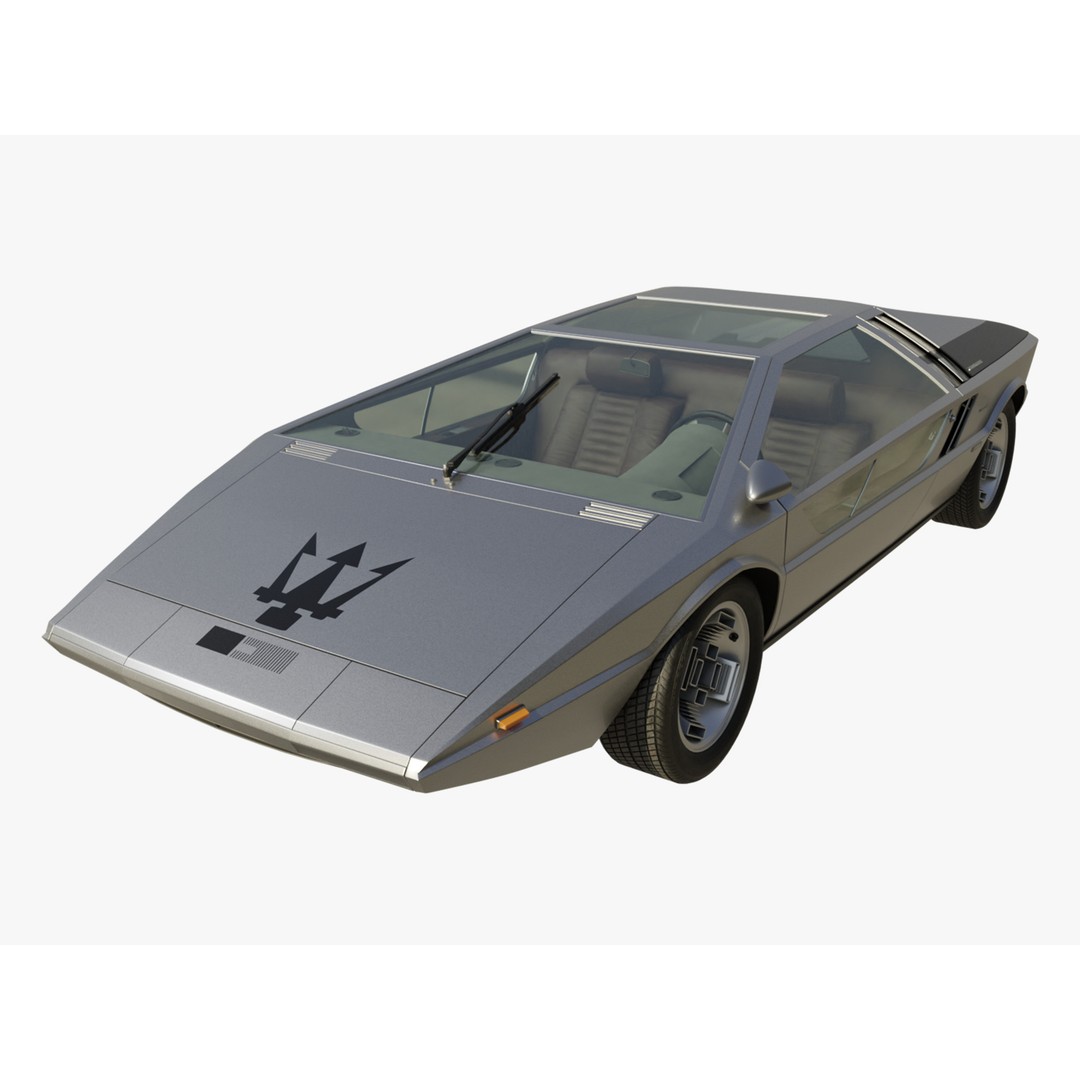 Maserati Boomerang 3D Model – PBR Game-Ready Asset, FBX & OBJ - View 9