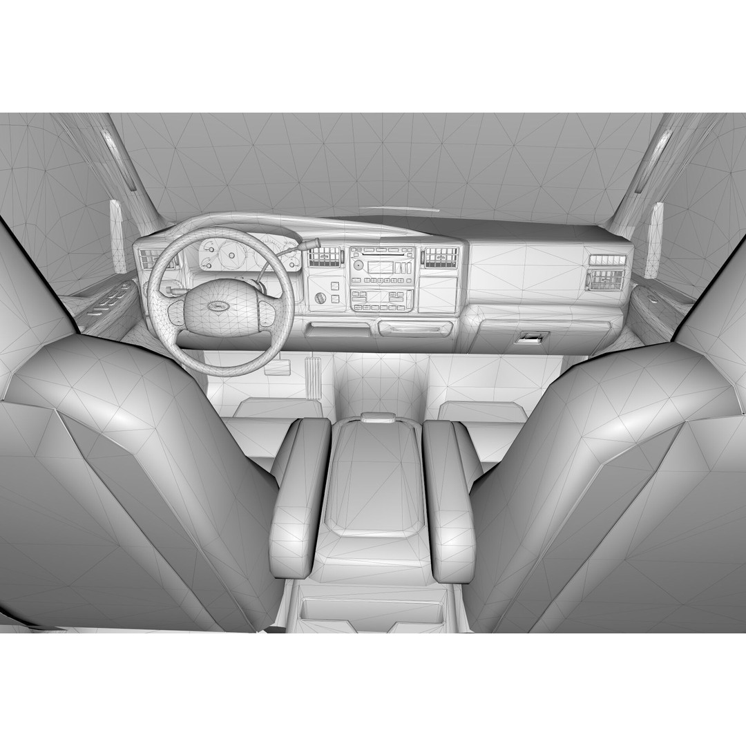 F150 Excursion 2005 3D Model – Lifted SUV, Game-Ready FBX - View 10
