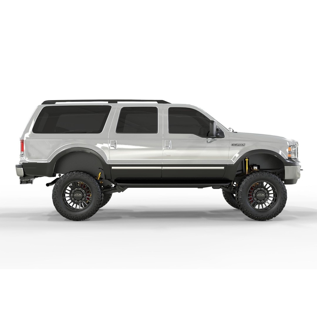 F150 Excursion 2005 3D Model – Lifted SUV, Game-Ready FBX - View 4