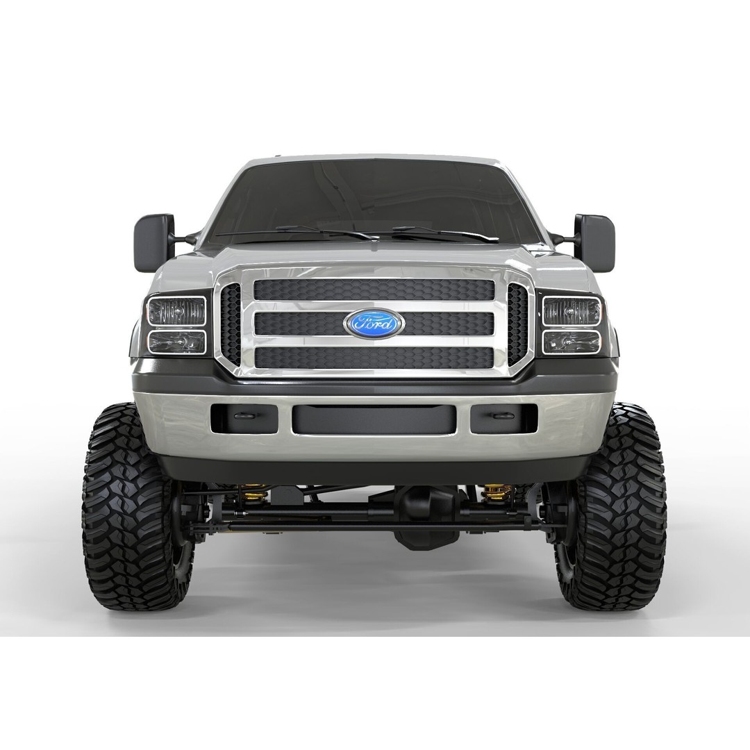 F150 Excursion 2005 3D Model – Lifted SUV, Game-Ready FBX - View 5