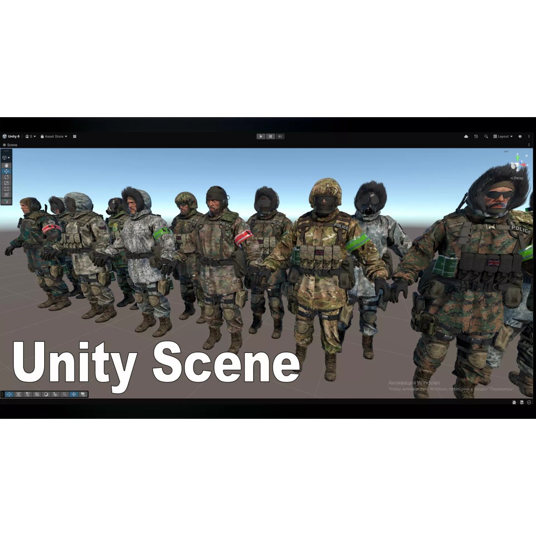 Winter Soldier 3D Model – Low Poly PBR Military Character Pack - View 11