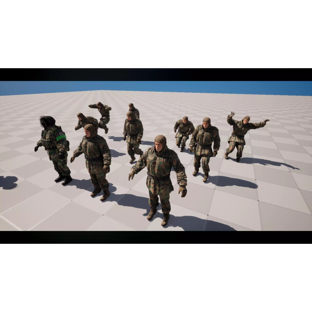 Winter Soldier 3D Model – Low Poly PBR Military Character Pack - View 13