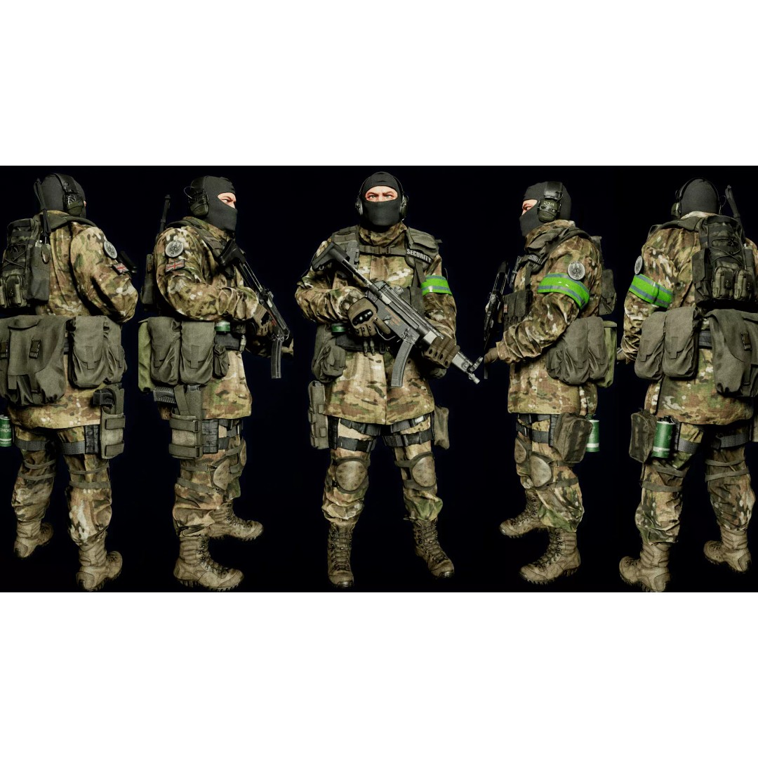Winter Soldier 3D Model – Low Poly PBR Military Character Pack - View 5