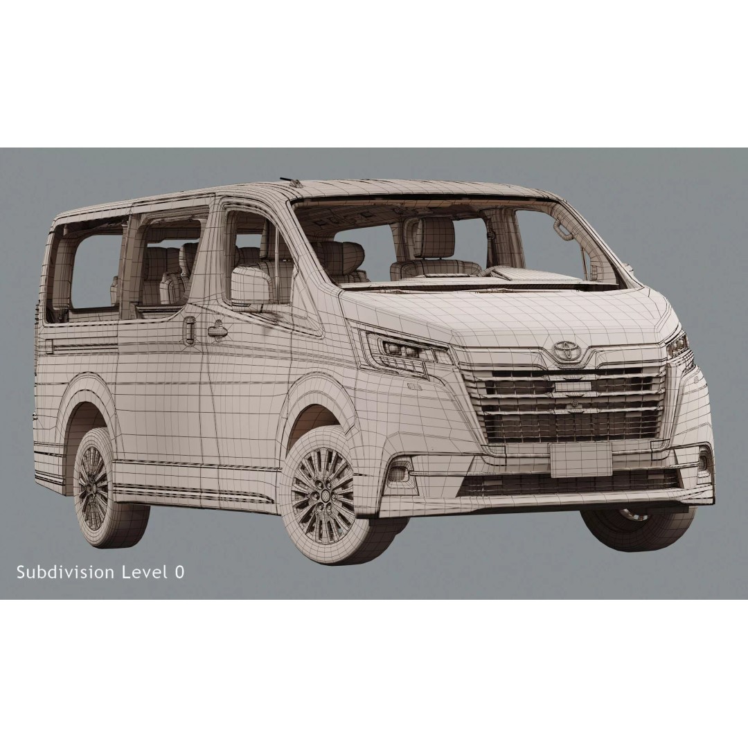 2020 Toyota Granvia Premium 3D Model – High Poly PBR Vehicle, FBX, OBJ - View 17