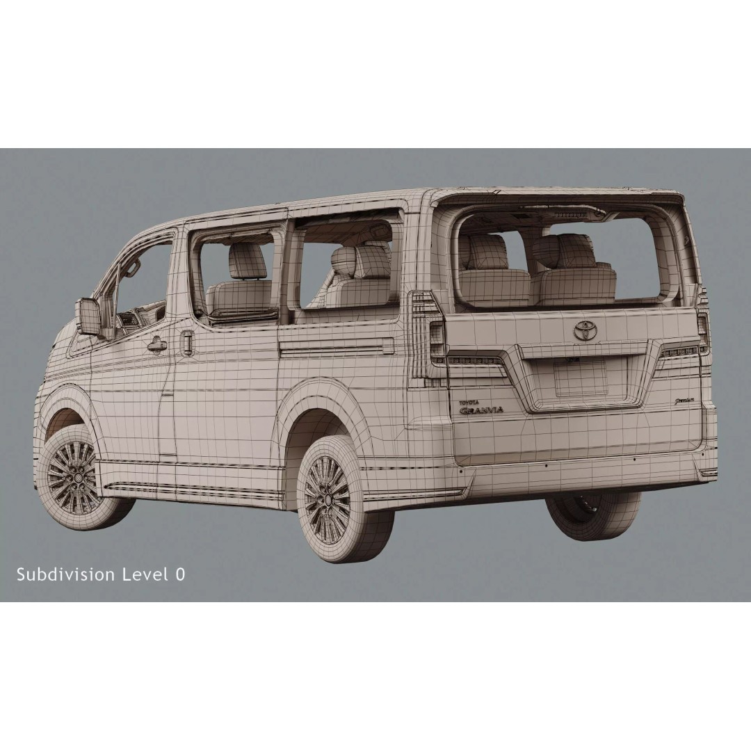 2020 Toyota Granvia Premium 3D Model – High Poly PBR Vehicle, FBX, OBJ - View 18