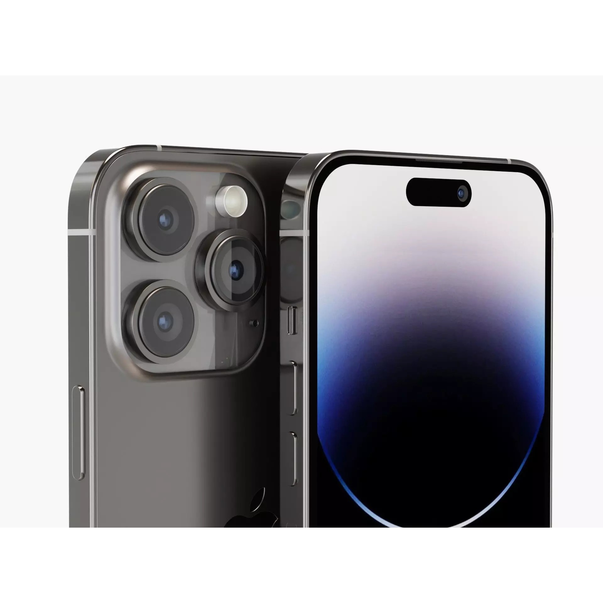 iPhone 14 Pro Max Space Black - Game-Ready 3D Model - View 2