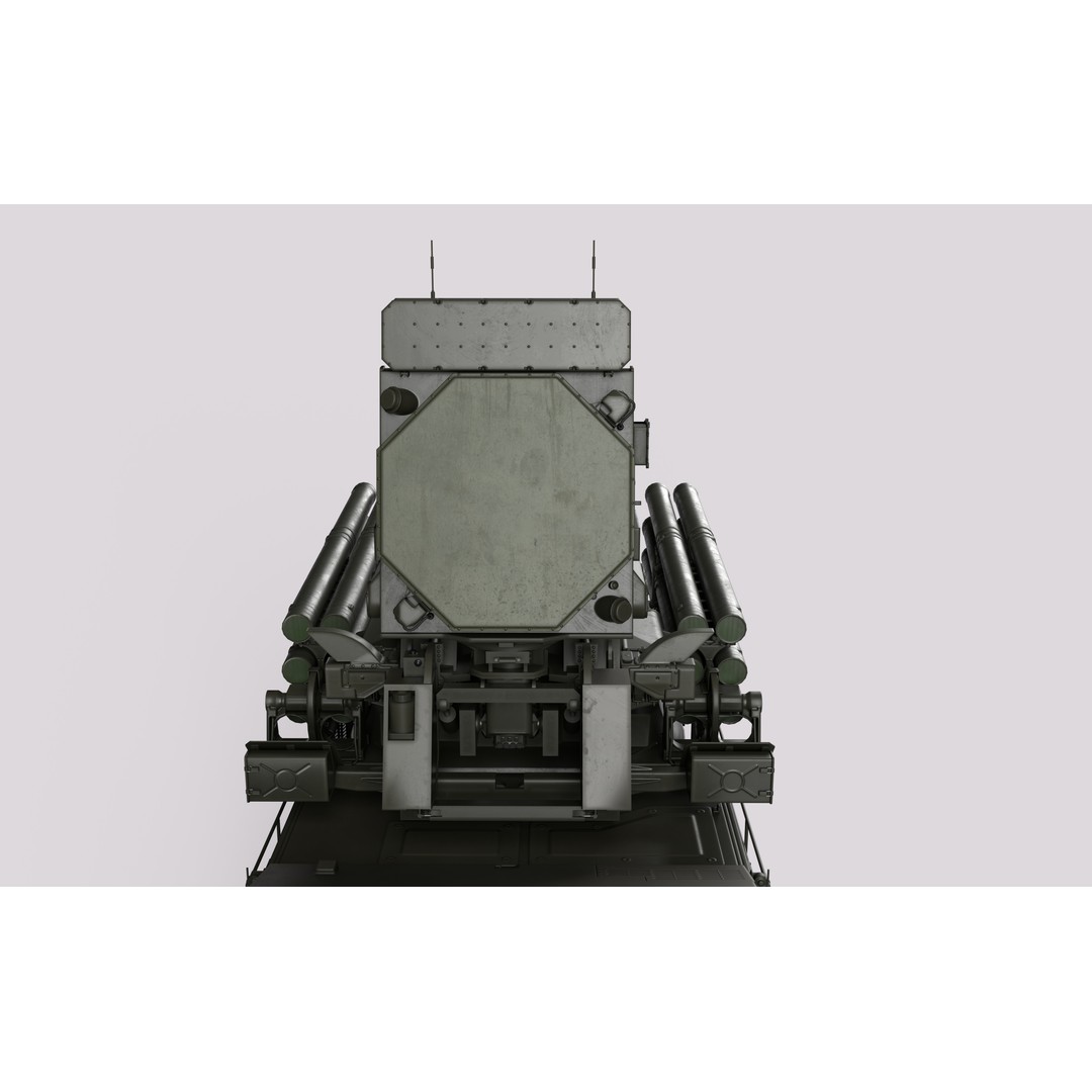 Pantsir S2 3D Model – Low Poly Military Air Defence System, Game Ready - View 20