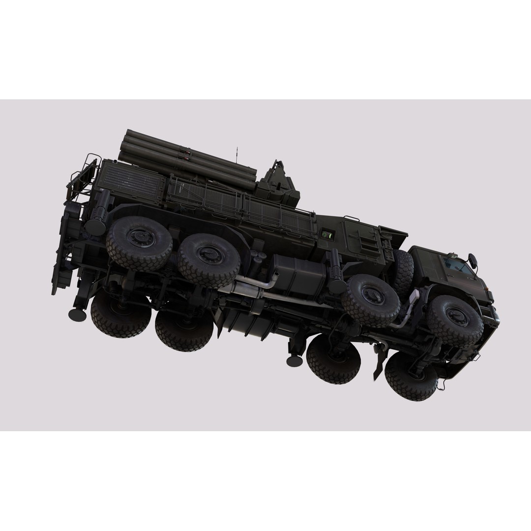 Pantsir S2 3D Model – Low Poly Military Air Defence System, Game Ready - View 38