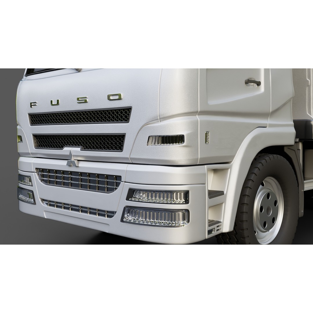 Mitsubishi Fuso Dump Truck 3D Model – Rigged Vehicle for Animation, Blender - View 12
