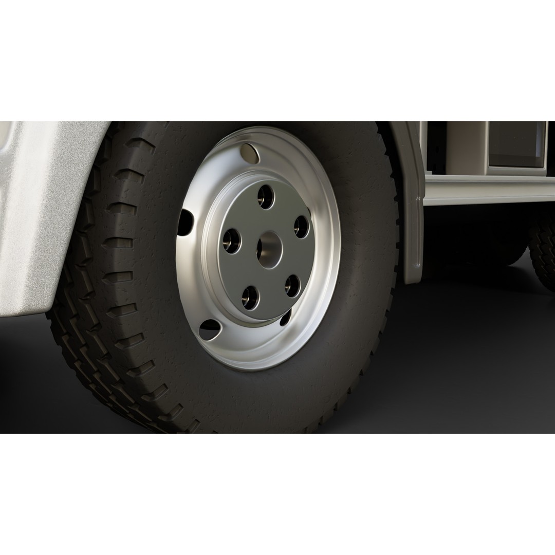 Mitsubishi Fuso Dump Truck 3D Model – Rigged Vehicle for Animation, Blender - View 13